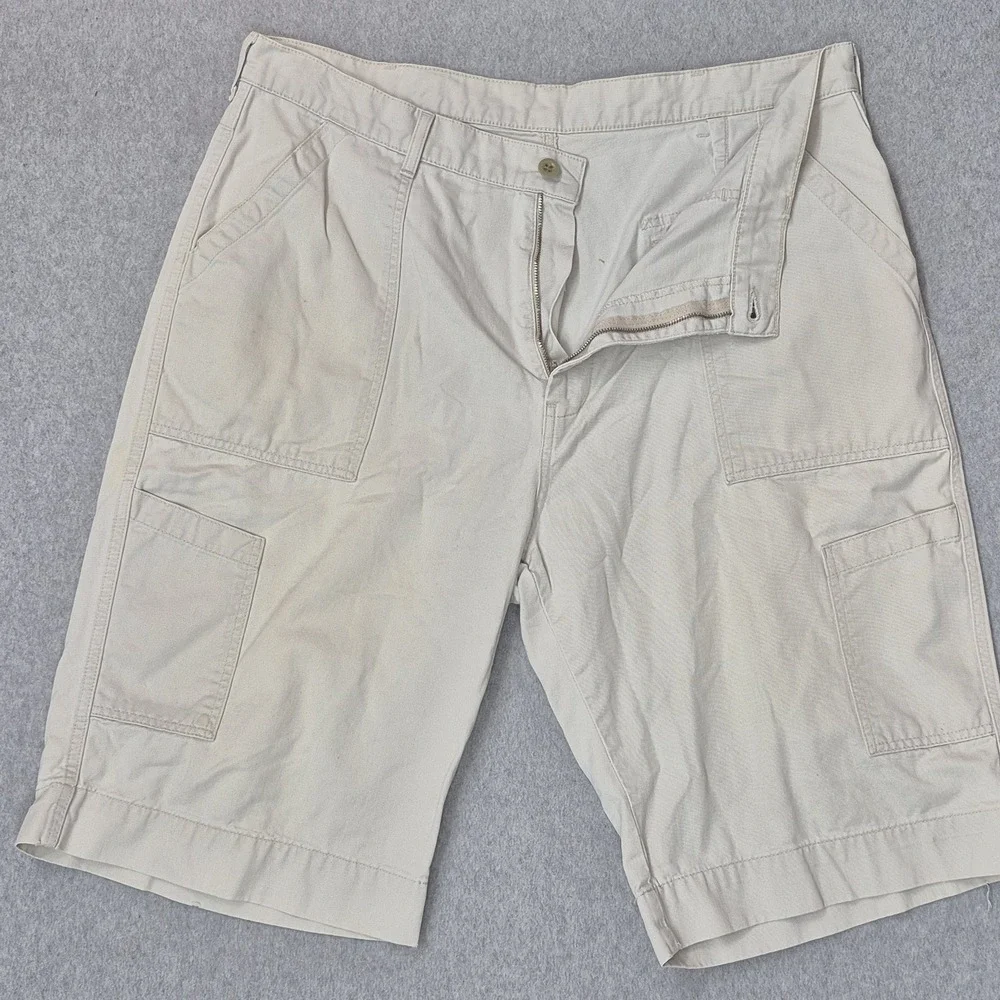 Polo Jeans Company Ralph Lauren Men Shorts 38 Beige Cargo Twill Field Y2K READ